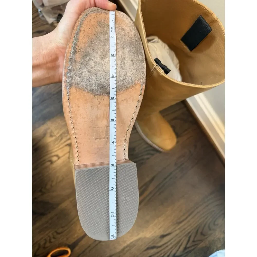 Frye Campus Banana Leather Tall Boots Women's Sz 9.5 $495 - Picture 9 of 16